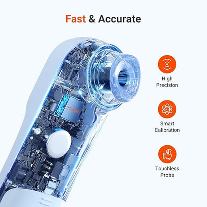 iHealth Infrared Digital Thermometer for Adults and Kids, Baby Thermometer with 3-in-1 Mode & 3-Color Prompt, Fever Alarm & Silent Mode, Forehead & Object Detection, 40 Memory Storages, PT9L, Blue