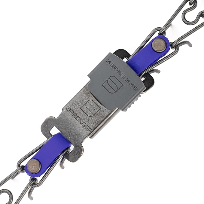 Herm Sprenger Black Stainless Steel Dog Collar with Quick Release ClicLock Buckle O-Ring Biothane Insert Training Collar Made in Germany (Blueberry Royal, 16in x 2.25mm(Neck Size up to 13-14in))