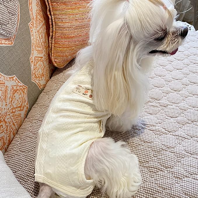 RSS08-Vellow-XL Recovery Suit for Surgery - Dog Abdominal Wounds Bandages, Wound Protective Vest Prevents Licking, Substitute E-Collar