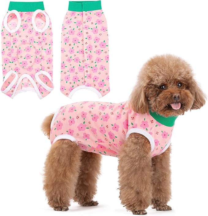 Coppthinktu Recovery Suit for Dogs After Surgery, Dog Onesie Surgery Recovery Suit for Female Spay, Soft Male Surgical Pajamas Bodysuits for Small Medium Puppy to Anti Licking Dog Cone Alternative