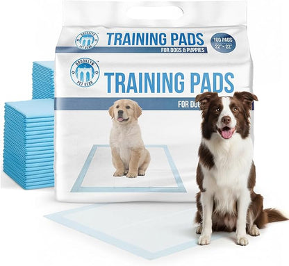 Training Pads for Dogs & Puppies, Super Absorbent, Leak-Proof Protection, Odor-Neutralizing, Disposable Puppy Pads Essentials 22"x22" 100 Count - BROOKLYN PET GEAR
