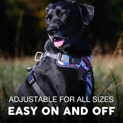 Embark Adventure Medium Dog Harness – No-Pull, Reflective Trim, Military-Grade Nylon, Front Clip with Gel-Lined Handle