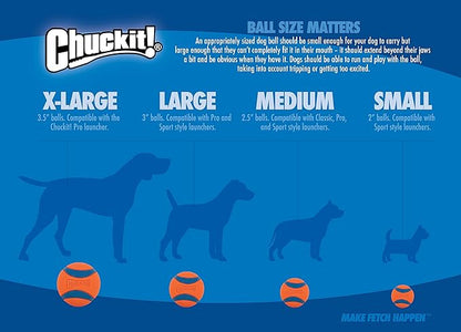 Chuckit! Crunch Ball Dog Toy, Medium, Duo Tug, for All Breed Sizes