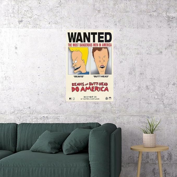 Rectify the Race Beavis And Butthead Do America Movie Mike Judge Bruce Willis 24x36 Poster