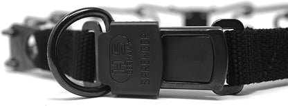 Herm Sprenger Black Stainless Steel Prong Dog Training Collar with Quick Release Buckle No-Pull Collar for Dogs Large (Black, 24in (60cm) x 4mm)