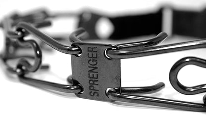 Herm Sprenger Black Stainless Steel Dog Training Collar with Quick Release Buckle Ultra-Plus Pet Collar No-Pull Collar for Dogs Made in Germany 3.2mm x 20in Medium