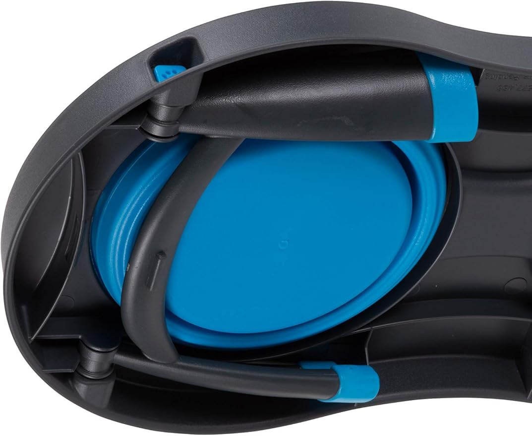 Dexas Pets Double Elevated Pet Feeder, Pro Blue, Small/1 Cup Capacity Bowls (PW1004322194) (Pack of 2)