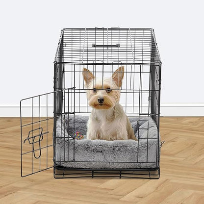 Dog Crate, Small 24 Inch Single Door Portable Puppy Dog Cage, Metal Wire Pet Kennel with Secure Lock, Leak-Proof Pan Tray, Foldable Design for Small Dog Indoor Training and Outdoor Trave