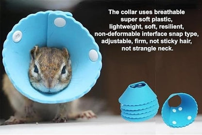 Squirrel Elizabeth Collar, Sugar Glider Protection Cone Neck Recovery Collar, Elizabeth Anti-Water E-Collar Cone for Small Animals, Soft Pet Neck Cone for Squirrel (for Chipmunk/Sugar Glider)