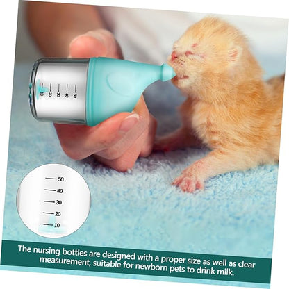 2pcs Puppy Milk Bottles with Soft Nipples Design for Newborn Kittens and Puppies Comfortable Feeding Pet Feeding