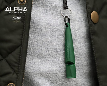 ACME Alpha 210.5 Professional Dog Training Whistle with Enhanced Ergonomic Grip. BPA-Free Plastic. 110 dBA. Standardized Frequency for Smaller Dogs. Weatherproof. Made in the UK (Forest Green)