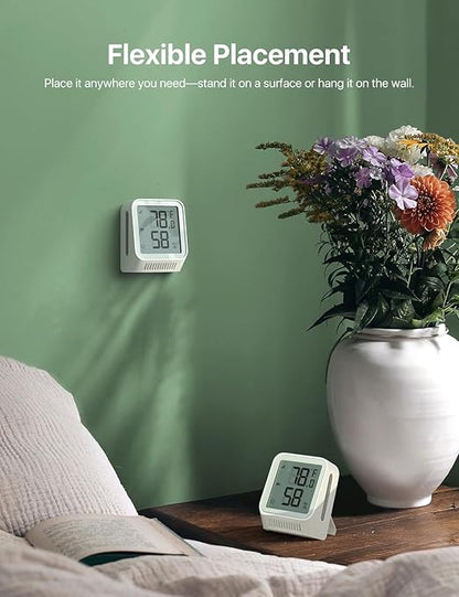 X-Sense WiFi Thermometer Indoor Hygrometer, Digital Temperature Sensor with App Notification Alerts, Temperature Humidity Meter for Room, Data Storage Export at No Charge, 3 Sensors & 1 Base Station