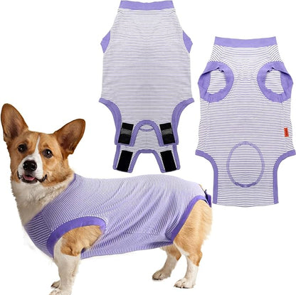 Dog Surgery Recovery Suit, Surgical Recovery Suit for Dog Male Female Neuter, Spay Shirt Onesie for Post Surgery, Cone Alternative Purple, Medium