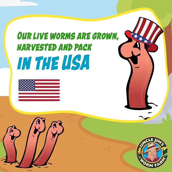 Uncle Jim's Worm Farm 2000 Count Mealworms for Reptiles and Chickens | Mealworms for Feeding Lizard, Gecko, Bearded Dragons, Chickens, Birds, and More | Suitable for Fishing Bait