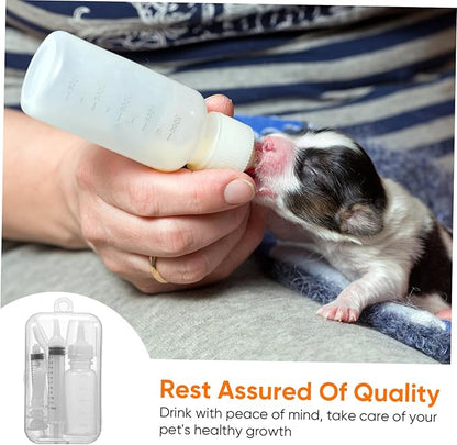 Toyvian PET Nursing Set Bottles and Brushes for Newborn Animals Includes Small Animal Milk Bottles and Feeding Tools for Puppies and Kittens