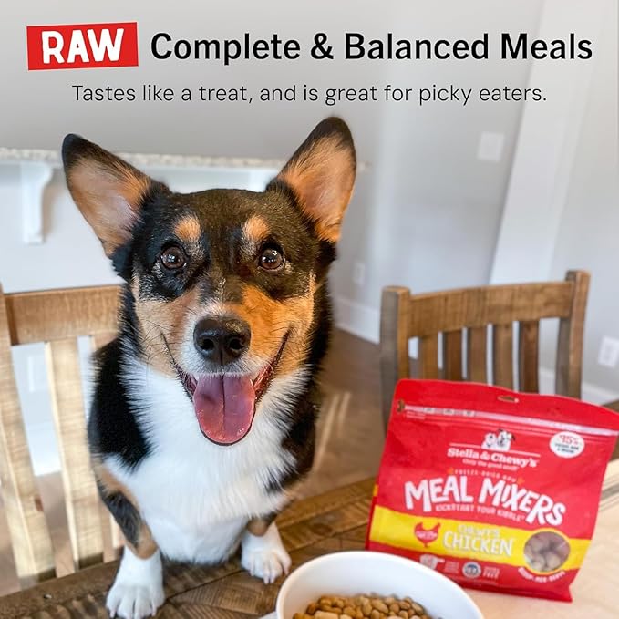 Stella & Chewy's Freeze-Dried Raw Chicken Meal Mixers- Dog Food Topper and Mixer - Made with 95% Cage-Free Chicken,Organs & Bone - Perfect for Picky Eaters - Grain-Free - 35oz,(Pack of 2)