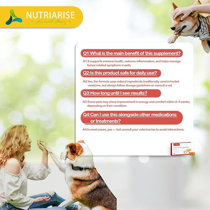 Immune Defense Supplement for Dogs & Cats – Natural Dog Cancer Treatment & Lipoma Supplement – Critical Immune Support for Lumps, Bumps, Tumor Reduction, and Cancer Symptom Relief
