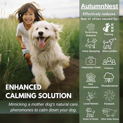 Dog Pheromone Calming Diffuser Kit, Calming Diffuser for Dog (2 Plug-Ins & 4×48ml Refills) for Stress Support, Helps Reduce Barking & Aggression, 120-Day Supply (Non-Toxic, Safe & Inedible)