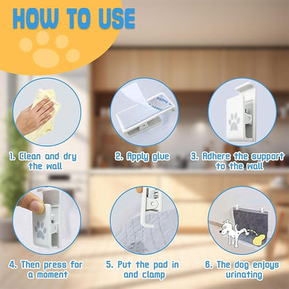 Dog Pee Pad Holder-Securely Holds Training Pads Indoor Potty Training-Ideal for Leg-Lifting Puppies-White(4 Pack)