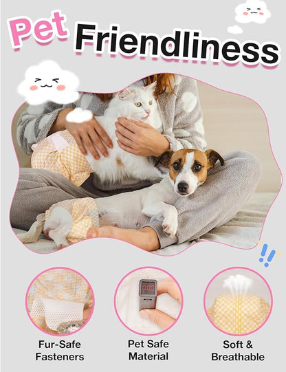 Dono Dog and Cat Diapers Female-40PCS, Disposable Female Dog Period Diaper for Heat with Wetness Indicator, Super Absorbent Doggie Puppy Diapers Female for XXS,Small Medium Large Dogs