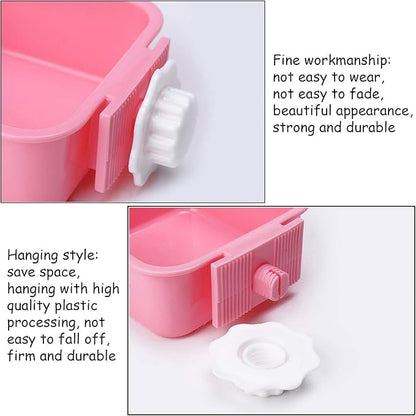 kathson 3PCS Crate Dog Bowl Hanging Cage Food Bowl Stainless Steel Removable Pet Food Spoon Water Feeder Bowls Coop Cup for Puppy Cat Bird Rabbit