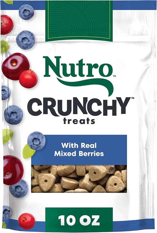 Nutro Crunchy Dog Treats with Real Mixed Berries, Training Treats for Dogs, 10 oz. Bag