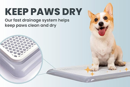 Pet Awesome Dog Potty Tray/Puppy Pee Pad Holder 25”x20” Indoor Wee Training for Small and Medium Dogs