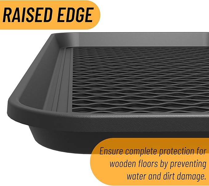 Ottomanson Multipurpose All Season Boot Tray Mat, Reusable Pee Pad For Dogs, 15" x 30"