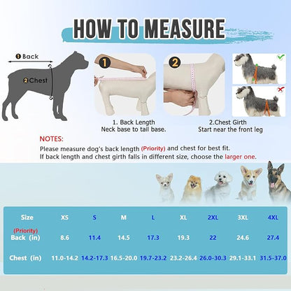 Lukovee Recovery Suit for Dogs, Zipper On Recovery Suit for Female Male Dog, Onesie Abdominal Wounds Cone E-Collar Alternative Prevent Licking Spay Recovery Suit (XXL,TPU)