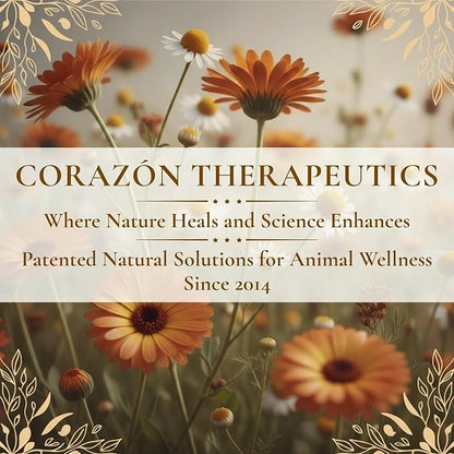 Natural Allergy, Cough, and Respiratory Relief Formula for Horses, Dogs, and Cats, Calendula Blend, Respiratory Support Supplement, Corazón Therapeutics (8 oz)