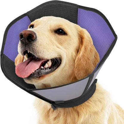Cone for Dogs, Soft Dog Cone for Medium Large Dogs, Dog Cones Collar After Surgery to Stop Licking, Adjustable Pet Cones Alternative with Double-Layer Design, Black L