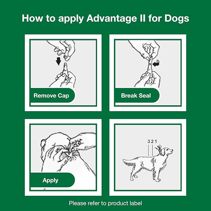 Advantage II Small Dog Vet-Recommended Flea Treatment & Prevention | Dogs 3-10 lbs. | 6-Month Supply