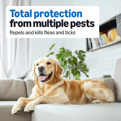 Amazon Basics Preventative Flea and Tick Topical Treatment for Dogs, Medium Dog (23-44 lbs), Fast Acting and Long Lasting, 3 Counts, Packaging May Vary