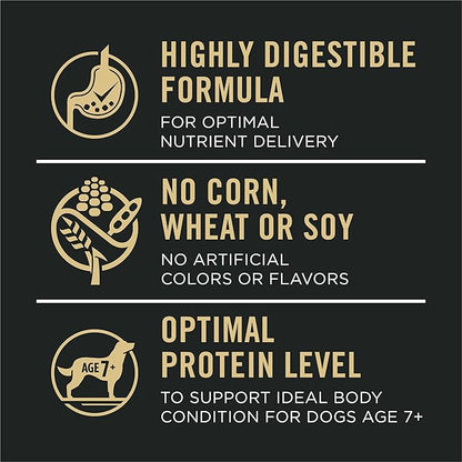 Purina Pro Plan Sensitive Skin and Stomach Dry Dog Food Senior Adult 7 Plus Salmon and Rice Formula - 4 lb. Bag