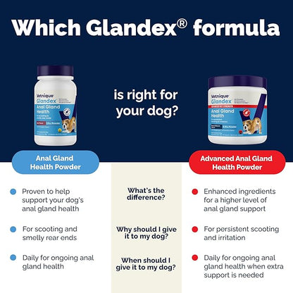 Vetnique Glandex for Dogs Anal Glands Supplement Powder Digestive Health with Fiber, Pumpkin, Digestive Enzymes & Dog Probiotics - Boot the Scoot (5.5oz Powder, Beef Liver)