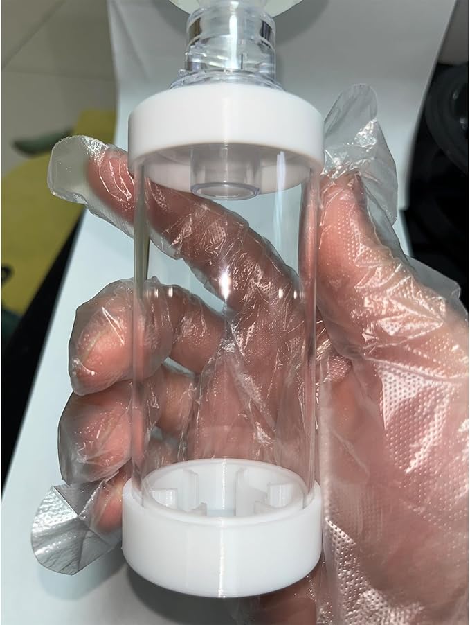Cat/Dog Inhaler Aerosol Chamber with Valve - Round Silicone Material Cover, Transparent Version (Small)