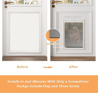 MIAOTONG Dog Door Replacement Flaps with Screw, Small Doggie Door Replacement Flaps Compatible with PetSafe Freedom PAC11-11037, Flexible and Durable, 8 7/8'' × 5 1/8'', for Small Dog and Cat