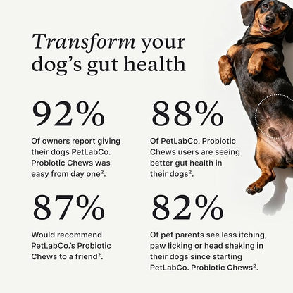 PetLab Co. Probiotics for Dogs, Support Gut Health, Occasional Diarrhea, Digestive Health & Seasonal Allergies - Pork Flavor - 30 Soft Chews - Packaging May Vary (Value 2-Pack)