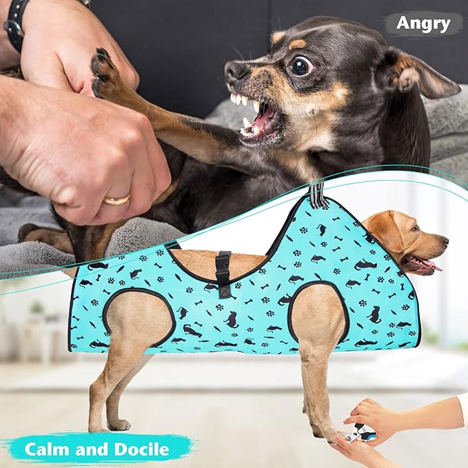 ATESON Dog Grooming Hammock - Pet Harness for Grooming Nail Trimming (XXL 120lb), Dog Sling for Nail Clipping, Dog Hanging Holder for Cutting Nail with Nail Clippers