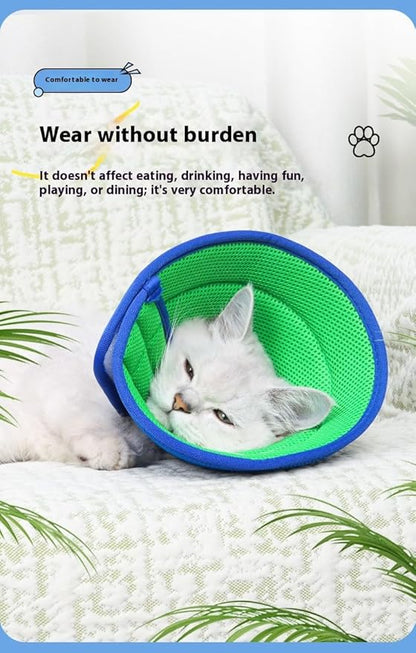 Soft Dog Cone Collar Alternative, Adjustable E-Collar for Surgery Recovery & Wound Protection. Comfy Elizabethan Cone for All Pets. (Blue, XXS (Fit Under 3.3 lbDog & 4.4 lb Cat))