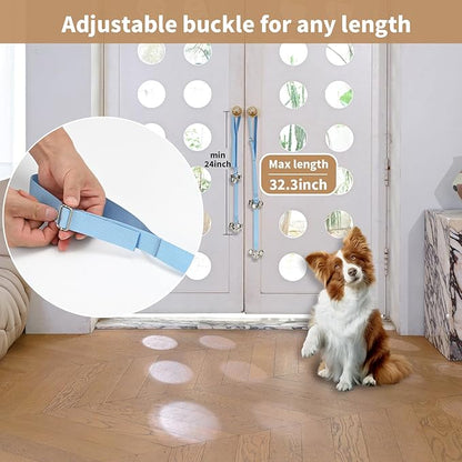 Luckyiren Dog Door Bell for Potty Training, Adjustable Length and Height, Pink