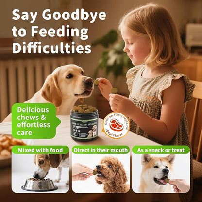 Dog Liver Support Chews - with Milk Thistle (Silybum), Same & NAC - Liver Supplement for Metabolic - Detox - Gut & Immune Health - Beef Flavor, 90 Soft Chews