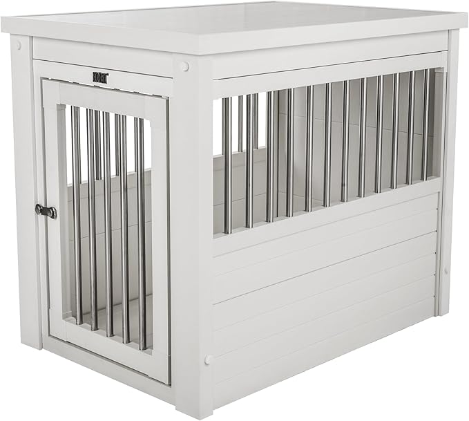 New Age Pet ecoFLEX Pet Crate/End Table, Medium, Antique White, Model:EHHC404M
