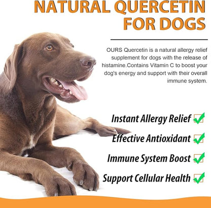 Quercetin for Dogs, Dog Quercetin Liquid Drops, Dog Herbal Supplement Support Allergy Relief, Cellular Health, Immune Boost, Antioxidant 60 ml-2pcs