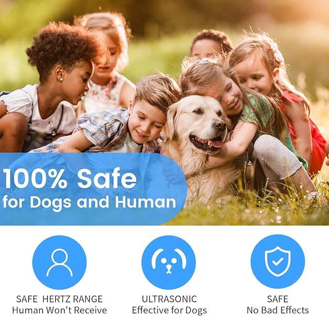 Dog Bark Deterrent Devices,Multi-Functional Anti Barking Device for Dogs Up to 30 Ft Effective Control Range,3 Modes & LED Light Ultrasonic Dog Trainer,Safe for All Small & Medium Dogs
