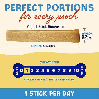 Himalayan Dog Chew Strawberry Honey Yogurt Sticks for Dogs | Protein-Rich Treats with Prebiotics & Probiotics | Lactose-Free, Grain-Free, Gluten-Free | Healthy Yogurt Chews for All Breeds | 5 Count