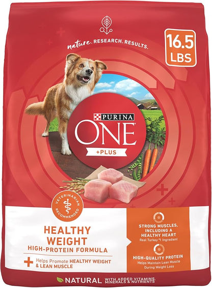 Purina ONE Plus Healthy Weight High-Protein Dog Food Dry Formula - 16.5 lb. Bag
