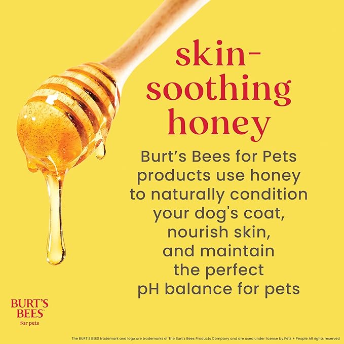 Burt’s Bees for Pets Oatmeal Dog Shampoo with Honey, Soothing Dog Shampoo for Itchy and Sensitive Skin, pH Balanced Formula That Gently Cleans and Moisturizes Dog Coats, 16 Fl Oz