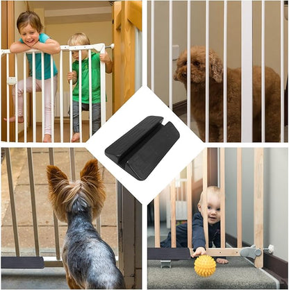 SEWACC Gate Support Feet and Non-Slip Stair Gate Ramp Accessories for Doorway Threshold Black Anti-kick Foot Pedal for Pet for Indoor Use
