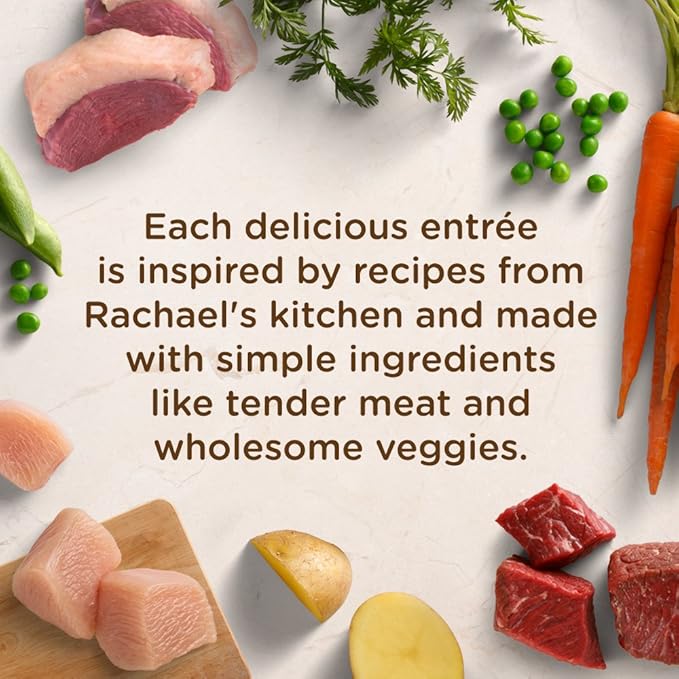 Nutrish Wet Dog Food Chicken Muttballs with Carrots, Rice Pasta & Spinach, No Corn, Wheat or Soy, 8 oz. Tub (Pack of 8) (Rachael Ray)